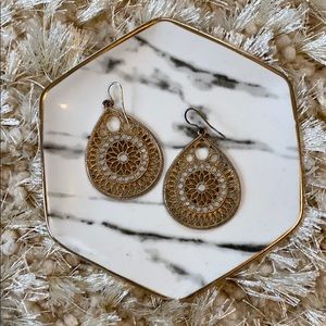 Gold Tone Dangle Earrings